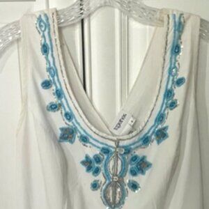 Together White Beaded Maxi Dress